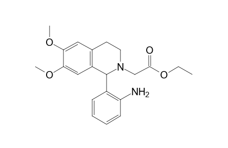 1-(o-AMINOPHENYL)-3,4-DIHYDRO-6,7-DIMETHOXY-2(1H)-ISOQUINOLINEACETIC ACID, ETHYL ESTER