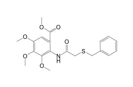 Benzoic acid, 3,4,5-trimethoxy-2-[[2-[(phenylmethyl)thio]acetyl]amino]-, methyl ester