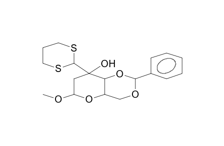 .ALPHA.-D-ARABINO-HEXOPYRANOSIDE, METHYL 2-DEOXY-3-C-1,3-DITHIAN-2-Y