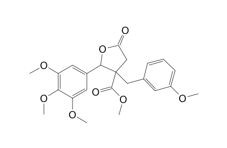 Methyl 3-(3-methoxybenzyl)-5-oxo-2-(3,4,5-trimethoxyphenyl)tetrahydrofuran-3-carboxylate