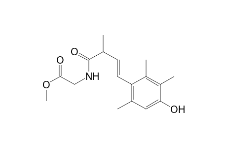N-(methoxycarbonylmethyl)-4-(4-hydroxy-2,3,6-trimethylphenyl)-2-methyl-3-butenoic acid amide