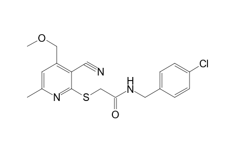 Acetamide, N-[(4-chlorophenyl)methyl]-2-[[3-cyano-4-(methoxymethyl)-6-methyl-2-pyridinyl]thio]-