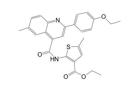 ethyl 2-({[2-(4-ethoxyphenyl)-6-methyl-4-quinolinyl]carbonyl}amino)-5-methyl-3-thiophenecarboxylate