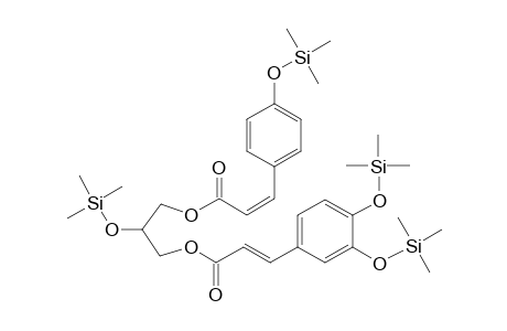 Glycerol <1-caffeoyl-3-p-coumaroyl->, tetra-TMS