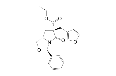 ETHYL-(2R,5S,7S)-7-(FURAN-3-YL-METHYL)-8-OXO-2-PHENYL-3-OXA-1-AZA-BICYCLO-[3.3.0]-OCTANE-7-CARBOXYLATE