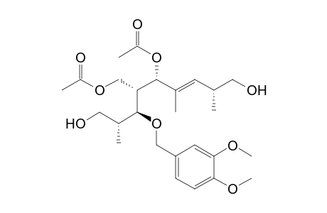 (2R,3E,5S,6S,7S,8R)-5-Acetoxy-6-acetoxymethyl-7-(3,4-dimethoxybenzyloxy)-2,4,8-trimethyl-3-nonene-1,9-diol