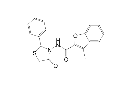 3-Methyl-N-(4-oxo-2-phenyl-1,3-thiazolidin-3-yl)-benzofuran-2-carboxamide