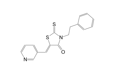 (5Z)-3-(2-phenylethyl)-5-(3-pyridinylmethylene)-2-thioxo-1,3-thiazolidin-4-one