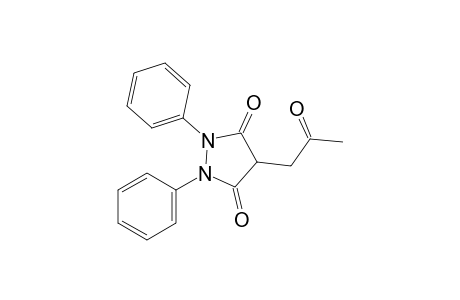 4-acetonyl-1,2-diphenyl-3,5-pyrazolidinedione