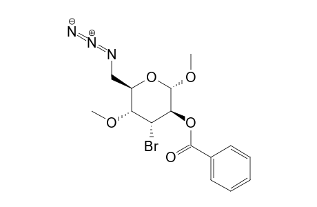 .alpha.-D-Altropyranoside, methyl 6-azido-3-bromo-3,6-dideoxy-4-O-methyl-, 2-benzoate
