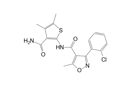 N-[3-(aminocarbonyl)-4,5-dimethyl-2-thienyl]-3-(2-chlorophenyl)-5-methyl-4-isoxazolecarboxamide