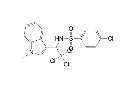 benzenesulfonamide, 4-chloro-N-[2,2,2-trichloro-1-(1-methyl-1H-indol-3-yl)ethyl]-