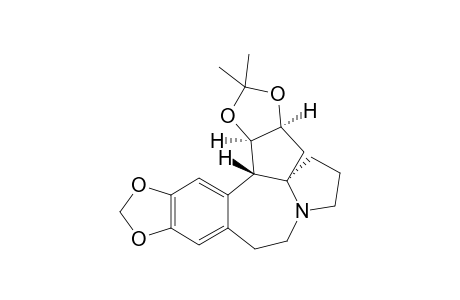 (3a.alpha.,4aS(*),15b.beta.,15c.alpha.)-(+-)-3a,46,7,9,10,15b,15c-Octahydro-2,2-dimethyl-5H-[1,3]dioxolo[4,5-h]-1,3-dioxolo[4,5]cyclopenta[1,2-a]pyrrolo[2.1-b][3]-benzazepine
