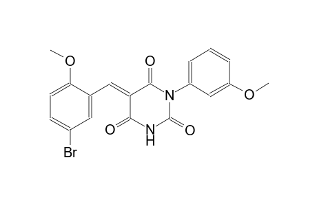2,4,6(1H,3H,5H)-pyrimidinetrione, 5-[(5-bromo-2-methoxyphenyl)methylene]-1-(3-methoxyphenyl)-, (5E)-