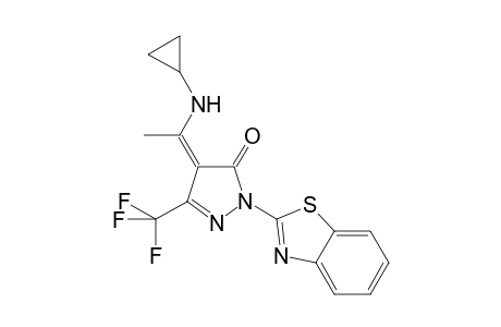 (4Z)-2-(1,3-benzothiazol-2-yl)-4-[1-(cyclopropylamino)ethylidene]-5-(trifluoromethyl)-2-pyrazolin-3-one