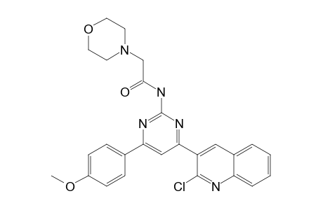 N-[4-(2-CHLORO-QUINOLIN-3-YL)-6-(4-METHOXYPHENYL)-PYRIMIDIN-2-YL]-2-MORPHOLINO-ACETAMIDE