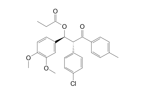 (1S,2R)/(1R,2S)-2-(4-Chlorophenyl)-1-(3,4-dimethoxyphenyl)-3-(4-methylphenyl)-3-oxo-propyl Propionate