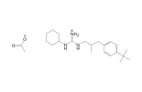 Guanidine, N-cyclohexyl-N'-[3-[4-(1,1-dimethylethyl)phenyl]-2-methylpropyl]-, monoacetate