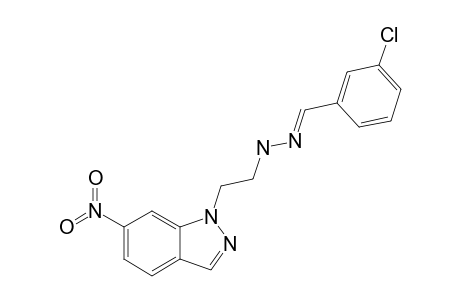 (E)-3-CHLOROBENZALDEHYDE-[2-(6-NITRO-1H-INDAZOL-1-YL)-ETHYL]-HYDRAZONE