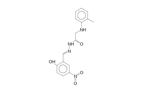 N'-[(E)-(2-Hydroxy-5-nitrophenyl)methylidene]-2-(2-toluidino)acetohydrazide