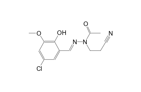 N'-[(E)-(5-chloro-2-hydroxy-3-methoxyphenyl)methylidene]-N-(2-cyanoethyl)acetohydrazide