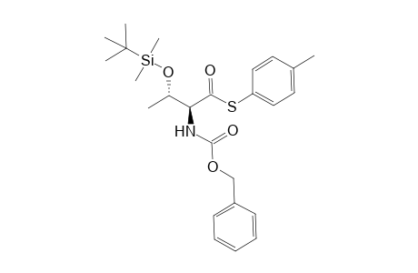 S-(4'-Methylphenyl) (2S,3S)-2-benzyloxycarbonylamino-3-(tert-butyldimethylsiloxy)butanethioate