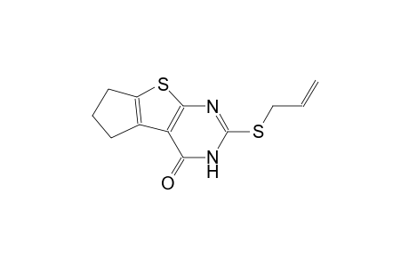 4H-cyclopenta[4,5]thieno[2,3-d]pyrimidin-4-one, 3,5,6,7-tetrahydro-2-(2-propenylthio)-