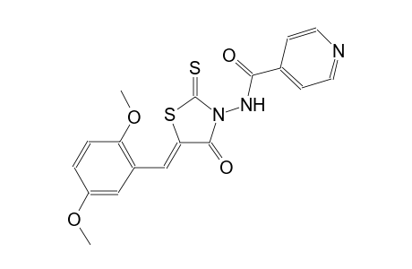 N-[(5Z)-5-(2,5-dimethoxybenzylidene)-4-oxo-2-thioxo-1,3-thiazolidin-3-yl]isonicotinamide