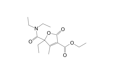Ethyl 5-(diethylcarbamoyl)-5-ethyl-4-methyl-2-oxo-2,5-dihydrofuran-3-carboxylate