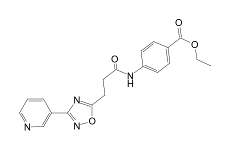 Benzoic acid, 4-[[1-oxo-3-[3-(3-pyridinyl)-1,2,4-oxadiazol-5-yl]propyl]amino]-, ethyl ester