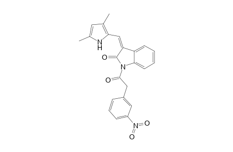 3-[(3,5-Dimethylpyrrol-2-yl)methylidene]-1-(3-nitrophenylacetyl)indolin-2-one