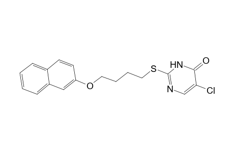 5-Chloro-2-([4-(2-naphthyloxy)butyl]sulfanyl)-4(3H)-pyrimidinone