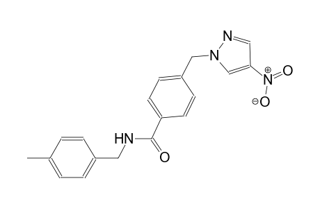 N-(4-methylbenzyl)-4-[(4-nitro-1H-pyrazol-1-yl)methyl]benzamide