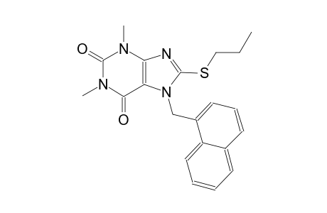 1,3-dimethyl-7-(1-naphthylmethyl)-8-(propylsulfanyl)-3,7-dihydro-1H-purine-2,6-dione