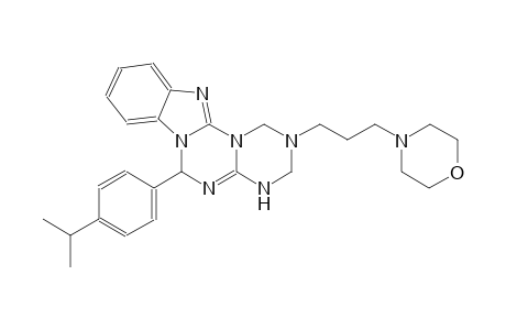 1H-[1,3,5]triazino[1',2':3,4][1,3,5]triazino[1,2-a]benzimidazole, 2,3,4,6-tetrahydro-6-[4-(1-methylethyl)phenyl]-2-[3-(4-morpholinyl)propyl]-