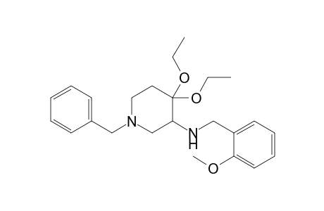 (1-benzyl-4,4-diethoxy-3-piperidyl)-o-anisyl-amine