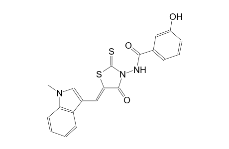 3-hydroxy-N-{(5Z)-5-[(1-methyl-1H-indol-3-yl)methylene]-4-oxo-2-thioxo-1,3-thiazolidin-3-yl}benzamide