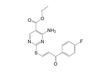 Ethyl 4-amino-2-([(1E)-3-(4-fluorophenyl)-3-oxo-1-propenyl]sulfanyl)-5-pyrimidinecarboxylate