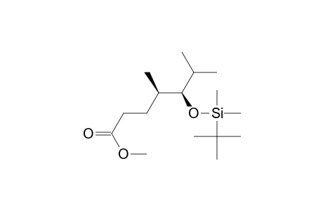 Heptanoic acid, 5-[[(1,1-dimethylethyl)dimethylsilyl]oxy]-4,6-dimethyl-, methyl ester, (R*,R*)-(.+-.)-