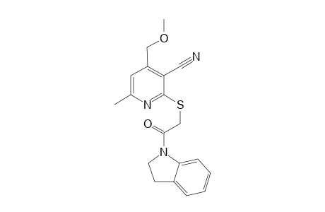 3-Pyridinecarbonitrile, 2-[[2-(2,3-dihydro-1H-indol-1-yl)-2-oxoethyl]thio]-4-(methoxymethyl)-6-methyl-