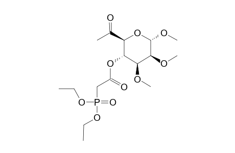 Methyl 7-deoxy-4-O-(diethyl phosphonoacetyl)-2,3-di-O-methyl-.alpha.-D-gluco-hepto-1,5-pyranosid-6-ulose