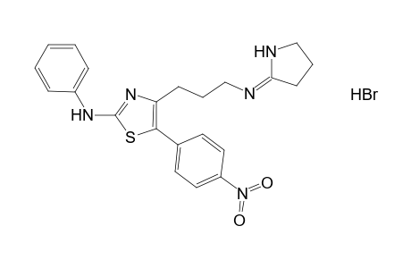 2-Phenylamino-5-(4-nitrophenyl)-4-[3-(pyrrolodin-2-ylidene)aminopropyl]thiazole hydrobromide