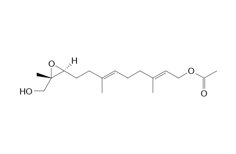Oxiranemethanol, 3-[9-(acetyloxy)-3,7-dimethyl-3,7-nonadienyl]-2-methyl-, [2S-[2.alpha.,3.beta.(3E,7E)]]-