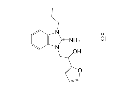 1-(2-(furan-2-yl)-2-hydroxyethyl)-3-propyl-1H-benzo[d]imidazol-2(3H)-iminium chloride