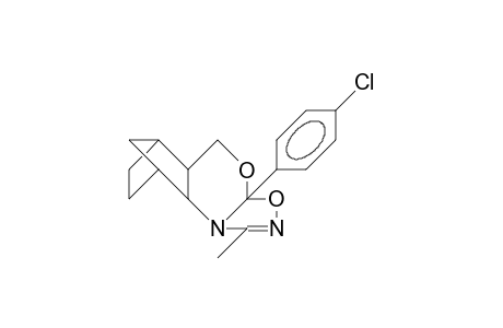 10At-P-chloro-phenyl-5,8-methano-3-methyl-4aR, 5T,6,7,8T,8ac-hexahydro-9H-(1,2,4)oxadiazolo(4,5-A)benzoxazine