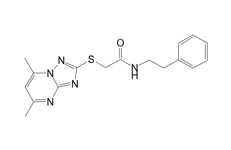 2-[(5,7-dimethyl[1,2,4]triazolo[1,5-a]pyrimidin-2-yl)sulfanyl]-N-(2-phenylethyl)acetamide