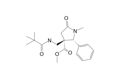 Methyl (2R,3S)-1-methyl-5-oxo-2-phenyl-3-(pivalamidomethyl)pyrrolidine-3-carboxylate