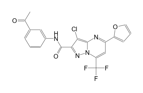 pyrazolo[1,5-a]pyrimidine-2-carboxamide, N-(3-acetylphenyl)-3-chloro-5-(2-furanyl)-7-(trifluoromethyl)-