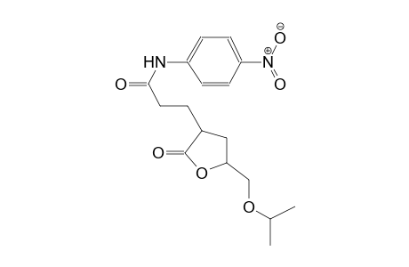 3-(5-(isopropoxymethyl)-2-oxotetrahydrofuran-3-yl)-N-(4-nitrophenyl)propanamide