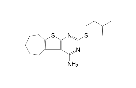 5H-cyclohepta[4,5]thieno[2,3-d]pyrimidin-4-amine, 6,7,8,9-tetrahydro-2-[(3-methylbutyl)thio]-